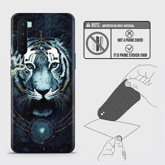 OnePlus Nord Back Skin - Design 4 - Vintage Galaxy Tiger Skin Wrap Back Sticker Without Sides