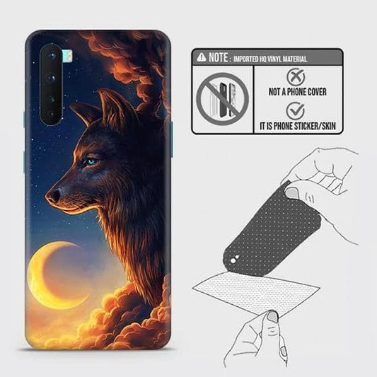OnePlus Nord Back Skin - Design 5 - Mighty Wolf Skin Wrap Back Sticker Without Sides