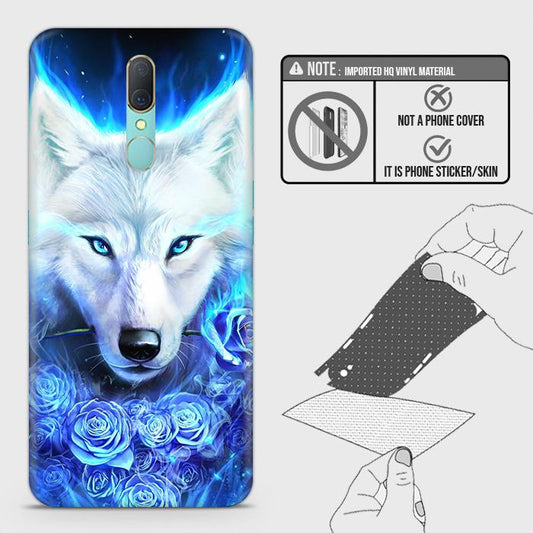 Oppo A9x Back Skin - Design 2 - Vintage Galaxy Wolf Skin Wrap Back Sticker