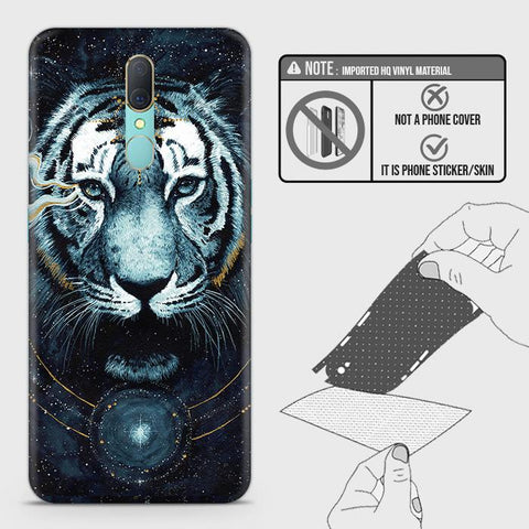 Oppo A9x Back Skin - Design 4 - Vintage Galaxy Tiger Skin Wrap Back Sticker
