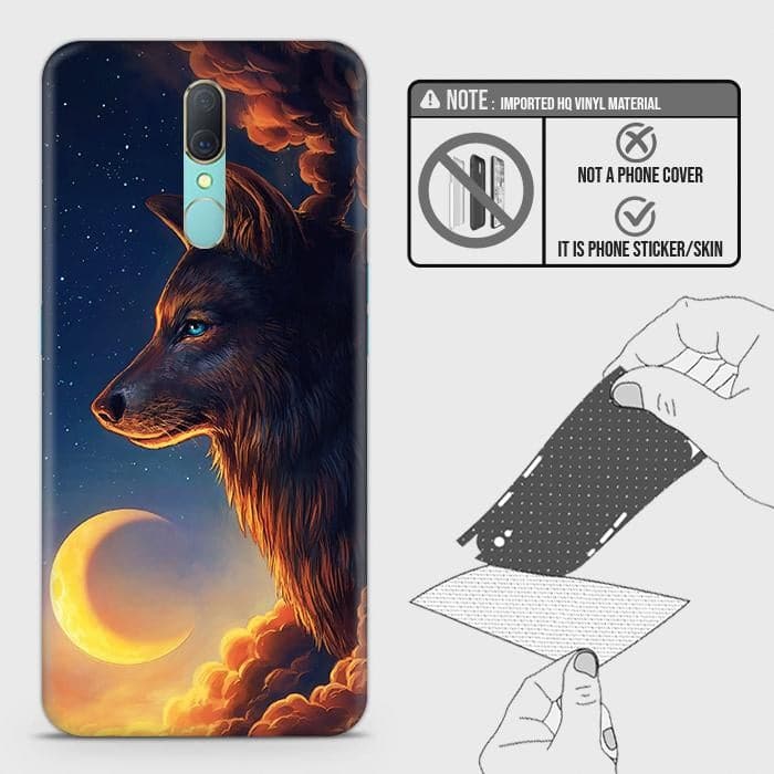 Oppo A9x Back Skin - Design 5 - Mighty Wolf Skin Wrap Back Sticker