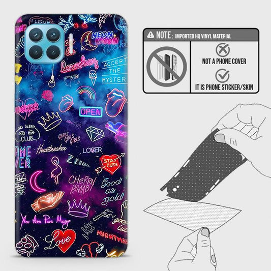 Oppo Reno 4 Lite Back Skin - Design 1 - Neon Galaxy Skin Wrap Back Sticker