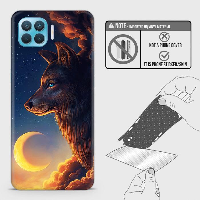 Oppo F17 Pro Back Skin - Design 5 - Mighty Wolf Skin Wrap Back Sticker