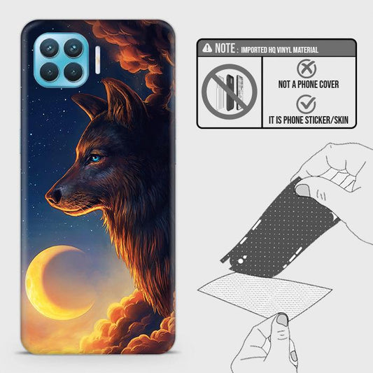 Oppo A93 Back Skin - Design 5 - Mighty Wolf Skin Wrap Back Sticker