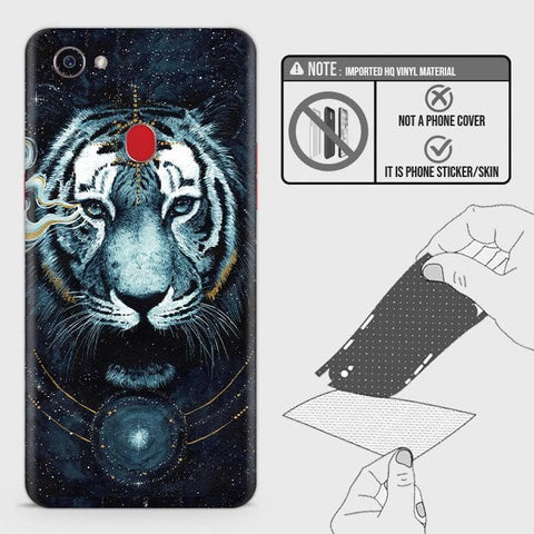 Oppo F7 Back Skin - Design 4 - Vintage Galaxy Tiger Skin Wrap Back Sticker