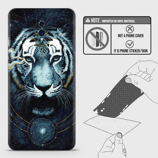 Oppo Reno Back Skin - Design 4 - Vintage Galaxy Tiger Skin Wrap Back Sticker