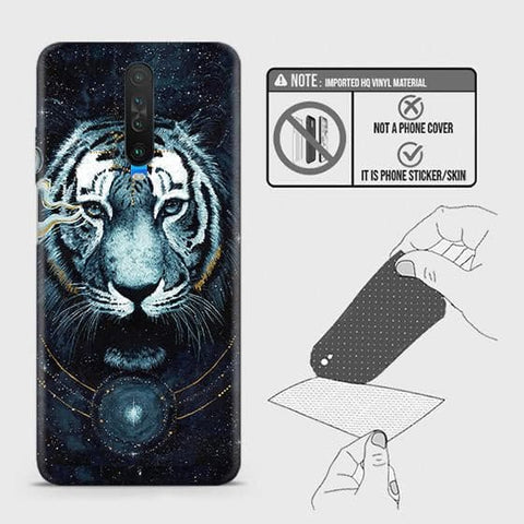 Xiaomi Poco X2 Back Skin - Design 4 - Vintage Galaxy Tiger Skin Wrap Back Sticker Without Sides