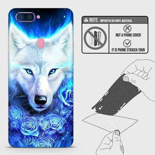 Oppo R15 Back Skin - Design 2 - Vintage Galaxy Wolf Skin Wrap Back Sticker