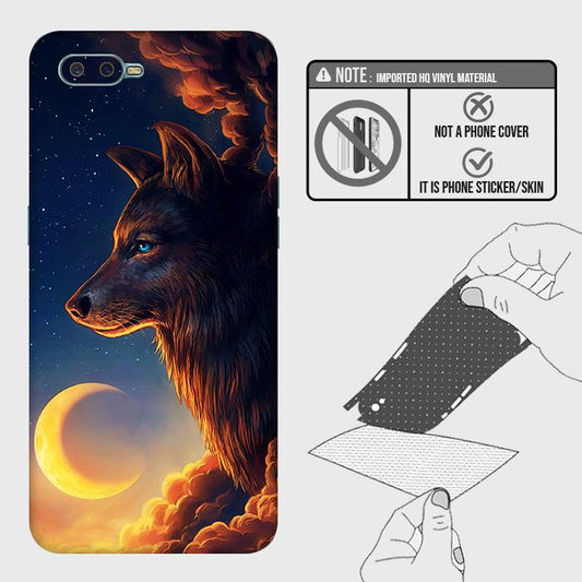 Oppo R15x Back Skin - Design 5 - Mighty Wolf Skin Wrap Back Sticker