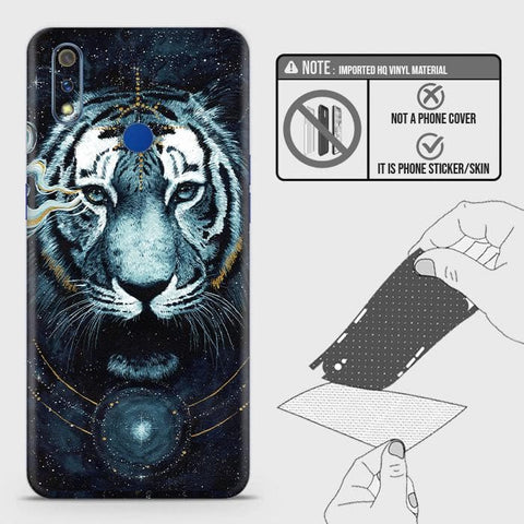 Realme 3 Pro Back Skin - Design 4 - Vintage Galaxy Tiger Skin Wrap Back Sticker