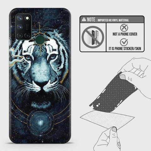 Realme 7i Back Skin - Design 4 - Vintage Galaxy Tiger Skin Wrap Back Sticker