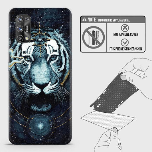 Realme 7 Pro Back Skin - Design 4 - Vintage Galaxy Tiger Skin Wrap Back Sticker