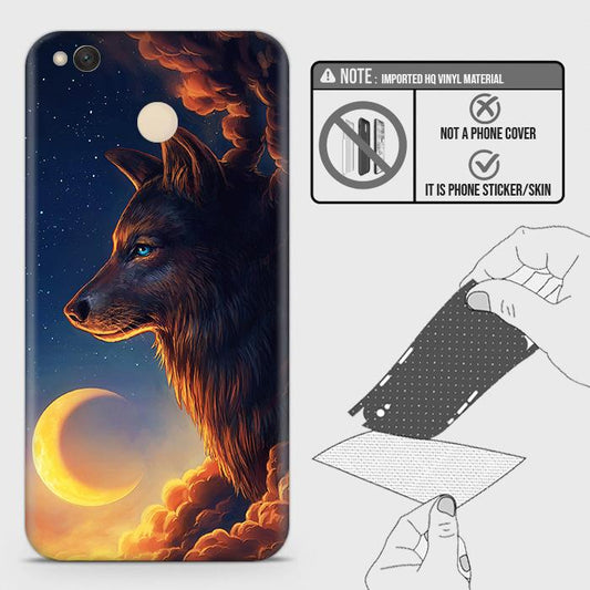 Xiaomi Redmi 4 / 4X Back Skin - Design 5 - Mighty Wolf Skin Wrap Back Sticker