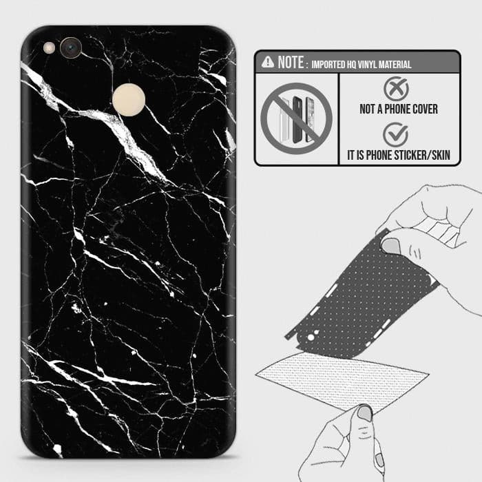 Xiaomi Redmi 4 / 4X Back Skin - Design 6 - Trendy Black Marble Skin Wrap Back Sticker