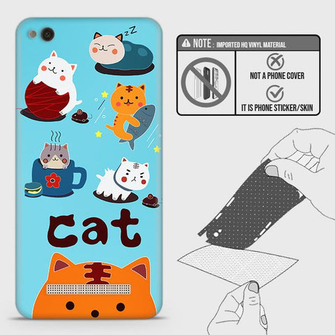 Xiaomi Redmi 4A Back Skin - Design 3 - Cute Lazy Cate Skin Wrap Back Sticker