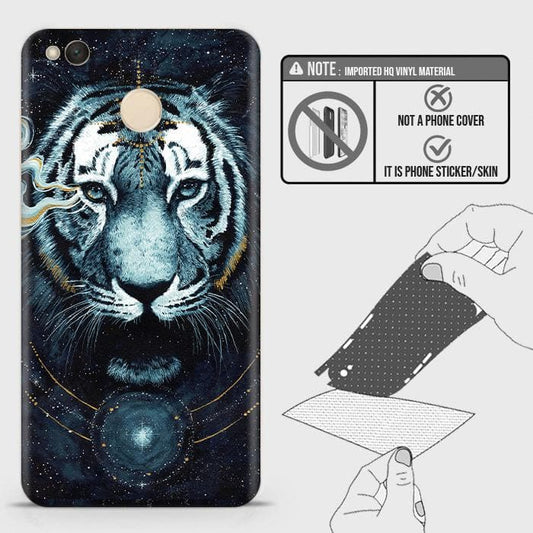 Xiaomi Redmi 4 / 4X Back Skin - Design 4 - Vintage Galaxy Tiger Skin Wrap Back Sticker