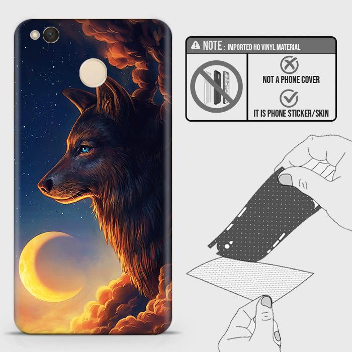 Xiaomi Redmi 4 / 4X Back Skin - Design 5 - Mighty Wolf Skin Wrap Back Sticker