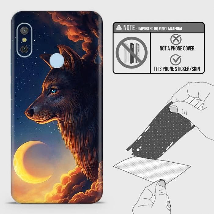 Xiaomi Mi A2 Lite / Redmi 6 Pro Back Skin - Design 5 - Mighty Wolf Skin Wrap Back Sticker