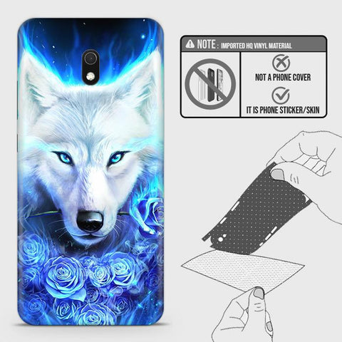 Xiaomi Redmi 8A Back Skin - Design 2 - Vintage Galaxy Wolf Skin Wrap Back Sticker