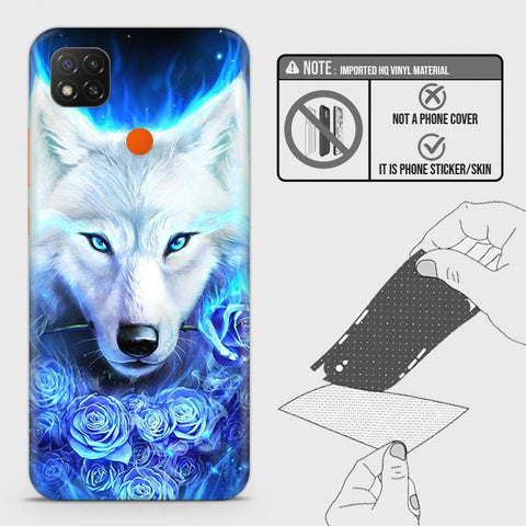 Xiaomi Redmi 9C Back Skin - Design 2 - Vintage Galaxy Wolf Skin Wrap Back Sticker