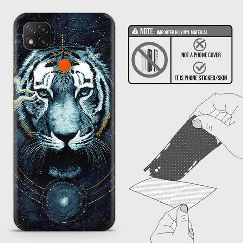 Xiaomi Redmi 9C Back Skin - Design 4 - Vintage Galaxy Tiger Skin Wrap Back Sticker