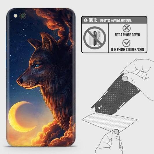 Xiaomi Redmi Go Back Skin - Design 5 - Mighty Wolf Skin Wrap Back Sticker