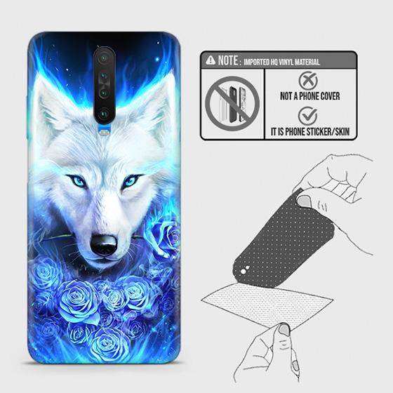 Xiaomi Redmi K30 Back Skin - Design 2 - Vintage Galaxy Wolf Skin Wrap Back Sticker Without Sides