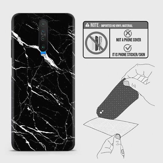 Xiaomi Redmi K30 Back Skin - Design 6 - Trendy Black Marble Skin Wrap Back Sticker Without Sides