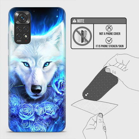 Xiaomi Redmi Note 11s Back Skin - Design 2 - Vintage Galaxy Wolf Skin Wrap Back Sticker Without Sides