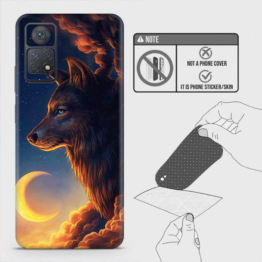 Xiaomi Redmi Note 11 Pro Back Skin - Design 5 - Mighty Wolf Skin Wrap Back Sticker Without Sides