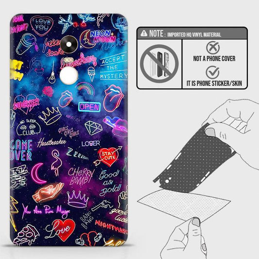 Xiaomi Redmi Note 4 / 4X Back Skin - Design 1 - Neon Galaxy Skin Wrap Back Sticker