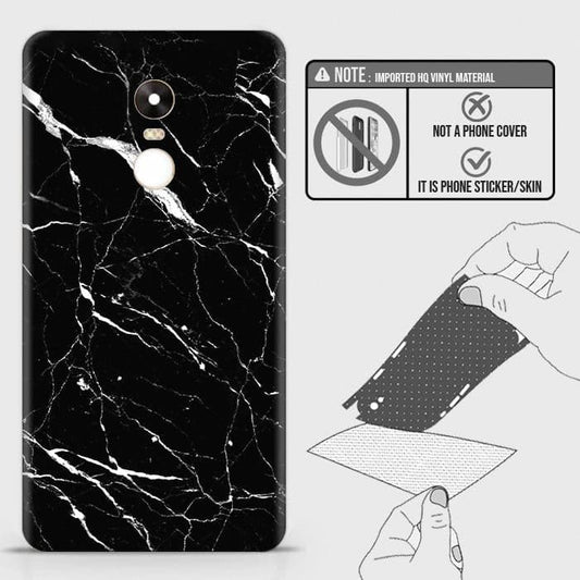 Xiaomi Redmi Note 4 / 4X Back Skin - Design 6 - Trendy Black Marble Skin Wrap Back Sticker