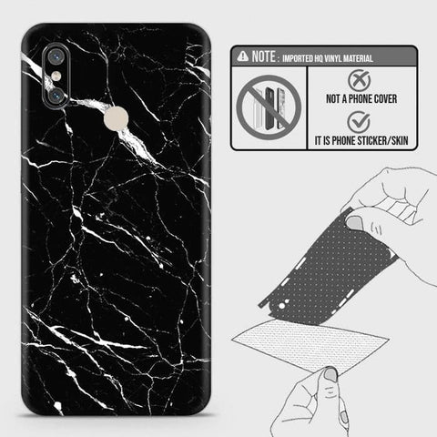 Xiaomi Redmi Note 5 / Redmi 5 Plus Back Skin - Design 6 - Trendy Black Marble Skin Wrap Back Sticker