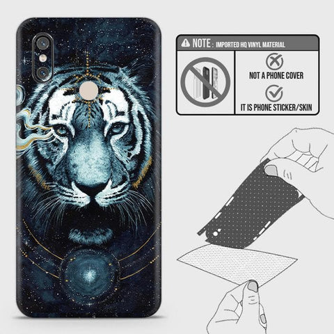 Xiaomi Redmi Note 6 Pro Back Skin - Design 4 - Vintage Galaxy Tiger Skin Wrap Back Sticker