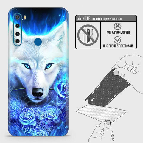 Xiaomi Redmi Note 8 Back Skin - Design 2 - Vintage Galaxy Wolf Skin Wrap Back Sticker