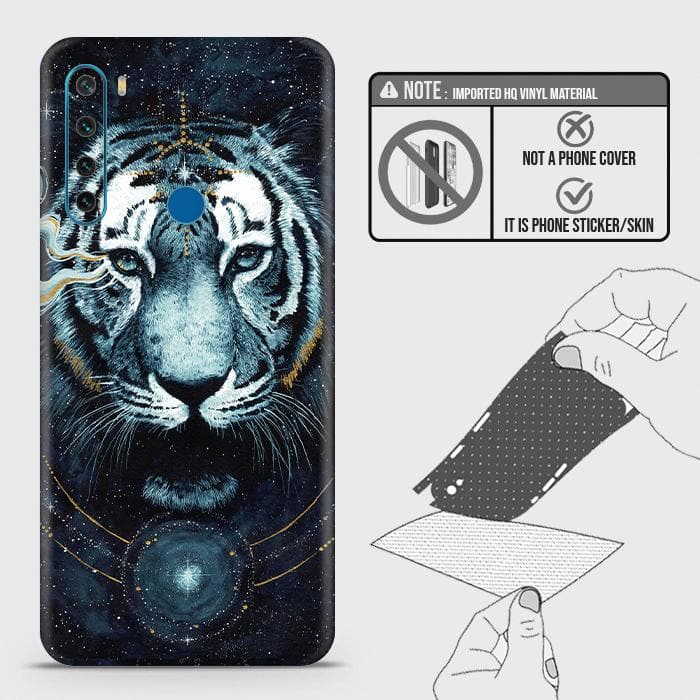 Xiaomi Redmi Note 8 Back Skin - Design 4 - Vintage Galaxy Tiger Skin Wrap Back Sticker