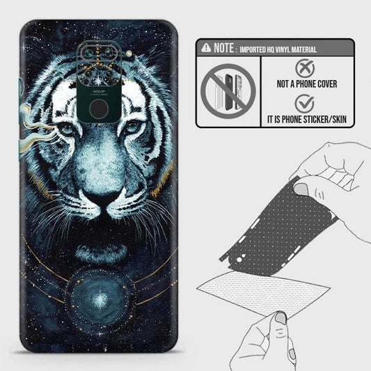 Xiaomi Redmi Note 9 Back Skin - Design 4 - Vintage Galaxy Tiger Skin Wrap Back Sticker
