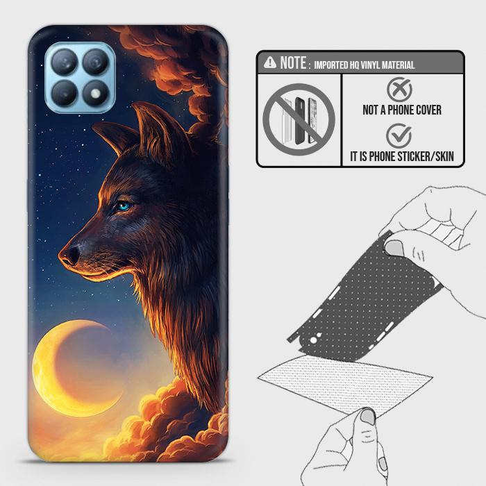 Oppo Reno 4 SE Back Skin - Design 5 - Mighty Wolf Skin Wrap Back Sticker