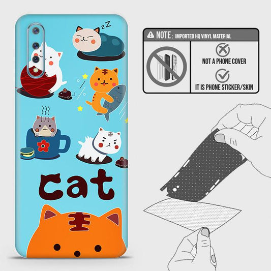 Vivo S1 Back Skin - Design 3 - Cute Lazy Cate Skin Wrap Back Sticker