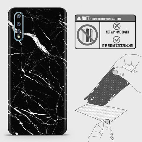 Vivo S1 Back Skin - Design 6 - Trendy Black Marble Skin Wrap Back Sticker