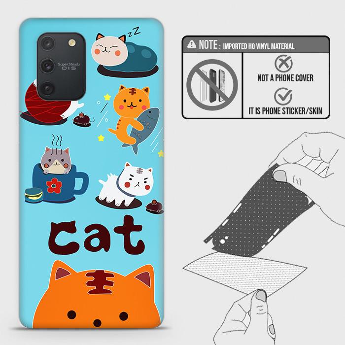 Samsung Galaxy S10 Lite Back Skin - Design 3 - Cute Lazy Cate Skin Wrap Back Sticker