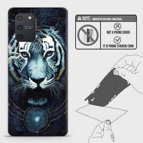 Samsung Galaxy S10 Lite Back Skin - Design 4 - Vintage Galaxy Tiger Skin Wrap Back Sticker