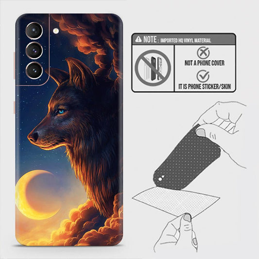 Samsung Galaxy S21 5G Back Skin - Design 5 - Mighty Wolf Skin Wrap Back Sticker Without Sides