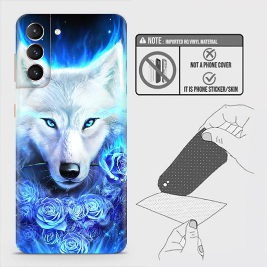 Samsung Galaxy S21 Plus 5G Back Skin - Design 2 - Vintage Galaxy Wolf Skin Wrap Back Sticker Without Sides