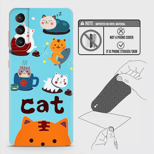 Samsung Galaxy S21 Plus 5G Back Skin - Design 3 - Cute Lazy Cate Skin Wrap Back Sticker Without Sides