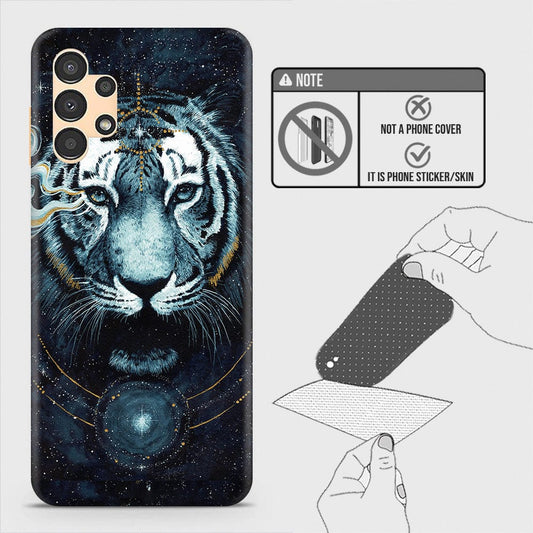Samsung Galaxy A13 Back Skin - Design 4 - Vintage Galaxy Tiger Skin Wrap Back Sticker Without Sides