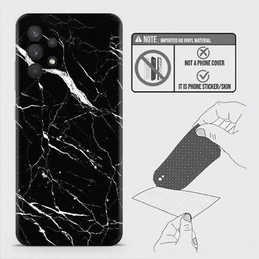 Samsung Galaxy A32 4G Back Skin - Design 6 - Trendy Black Marble Skin Wrap Back Sticker Without Sides