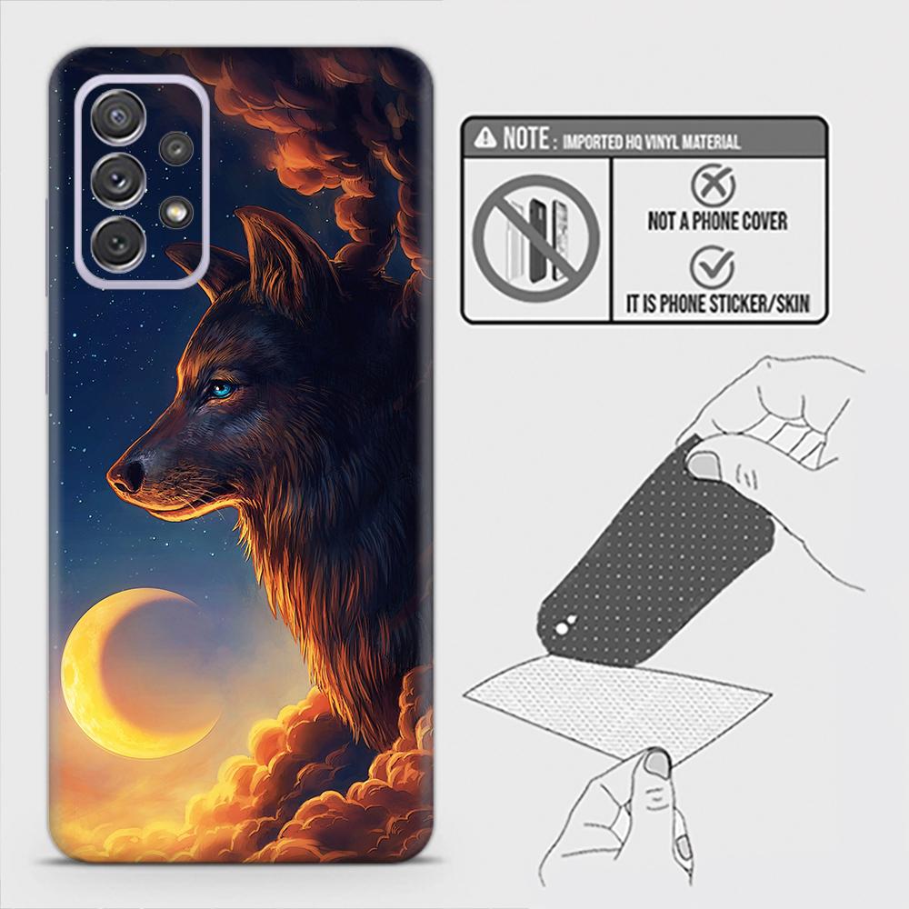 Samsung Galaxy A72 Back Skin - Design 5 - Mighty Wolf Skin Wrap Back Sticker Without Sides