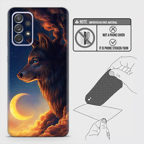 Samsung Galaxy A72 Back Skin - Design 5 - Mighty Wolf Skin Wrap Back Sticker Without Sides