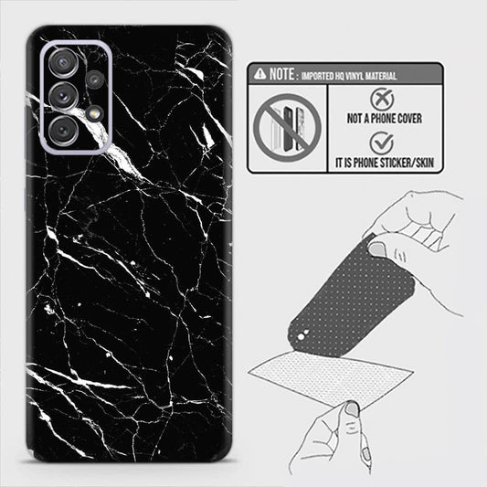 Samsung Galaxy A72 Back Skin - Design 6 - Trendy Black Marble Skin Wrap Back Sticker Without Sides